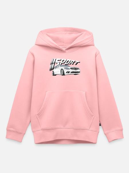 Rennsport-Silhouette cls - Kinder Premium Organic Hoodie - Rosa