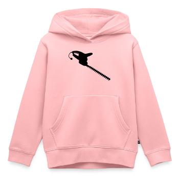 Taille-haies électrique_e1 - Sweat Premium à capuche enfant bio - rose - Devant - AI Model Kid Female (0cm)