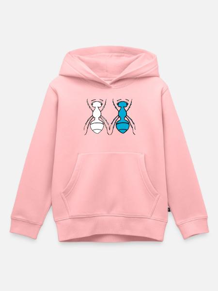 Ant Duo - Kinder Premium Organic Hoodie - Rosa