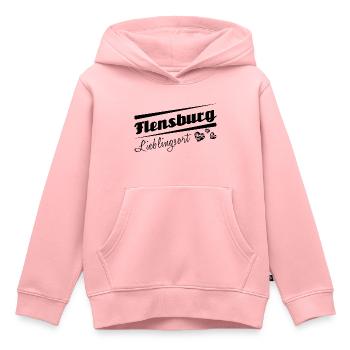 Flensburg - Lieblingsort mit Stadtnamen - Kinder Premium Organic Hoodie - Rosa - Vorne - AI Model Kid Female (0cm)