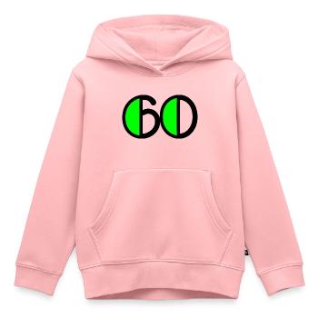 60 JAHRE. 60-JÄHRIGES JUBILÄUM. GEBURTSTAG 60 JAHRE. 60 - Kinder Premium Organic Hoodie - Rosa - Vorne - AI Model Kid Female (0cm)