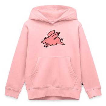 Fliegendes Schwein - Kinder Premium Organic Hoodie - Rosa - Vorne - AI Model Kid Female (0cm)