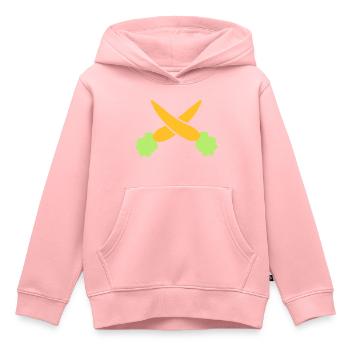 carotte - Sweat Premium à capuche enfant bio - rose - Devant - AI Model Kid Female (0cm)
