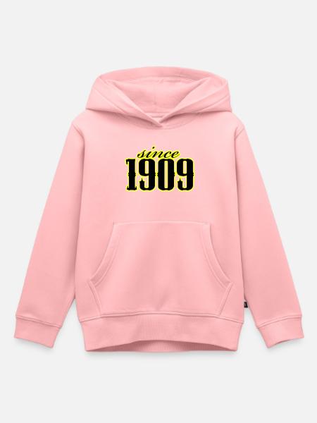 depuis 1909 (noir) - Sweat Premium à capuche enfant bio - rose