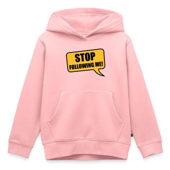 stop - Sweat Premium à capuche enfant bio - rose - Devant - AI Model Kid Female (0cm)