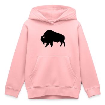 Bison - Kinder Premium Organic Hoodie - Rosa - Vorne - AI Model Kid Female (0cm)