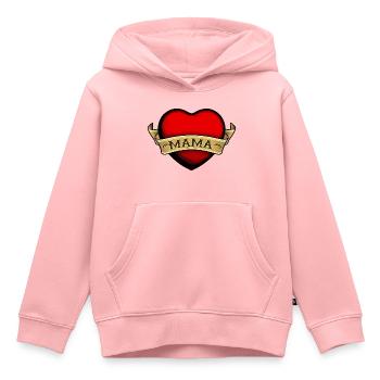 design mama mom mutter - Kinder Premium Organic Hoodie - Rosa - Vorne - AI Model Kid Female (0cm)