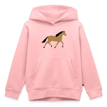Pferd vektor - Kinder Premium Organic Hoodie - Rosa - Vorne - AI Model Kid Female (0cm)