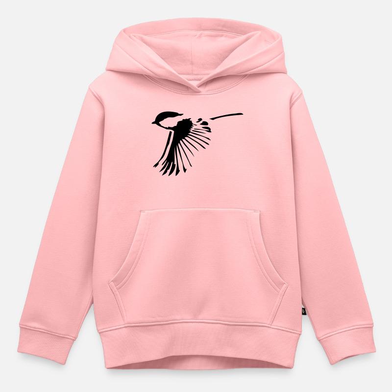 oiseau - Sweat Premium à capuche enfant bio - rose