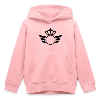 Crown Logo - Kinder Premium Organic Hoodie - Rosa - Vorne - AI Model Kid Female (0cm)