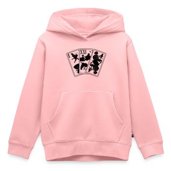 Tarock - Kinder Premium Organic Hoodie - Rosa - Vorne - AI Model Kid Female (0cm)