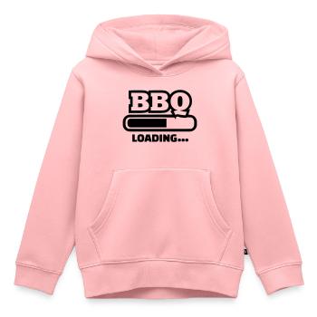 BBQ Loading - Sweat Premium à capuche enfant bio - rose - Devant - AI Model Kid Female (0cm)