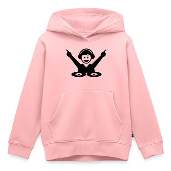 DJ - Kids Premium Organic Hoodie - rose - Front - AI Model Kid Female (0cm)