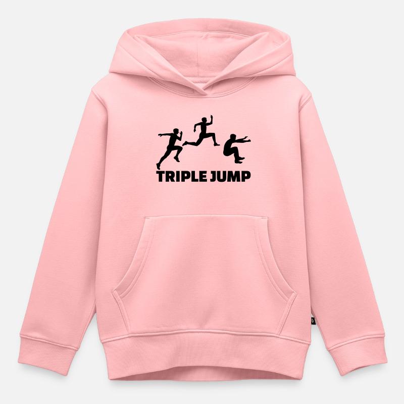 Triple Jump - Sweat Premium à capuche enfant bio - rose
