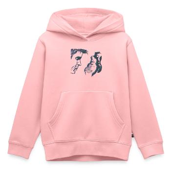 Singe Homme 3D - Sweat Premium à capuche enfant bio - rose - Devant - AI Model Kid Female (0cm)