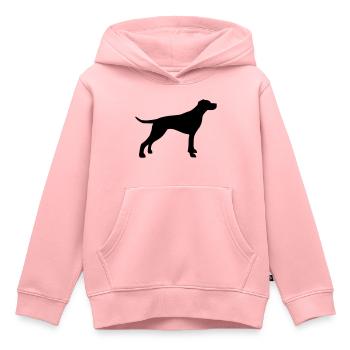 English Pointer - Kids Premium Organic Hoodie - rose - Front - AI Model Kid Female (0cm)