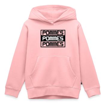 Pommes - Kinder Premium Organic Hoodie - Rosa - Vorne - AI Model Kid Female (0cm)