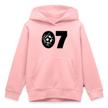 Football jersey number 07 - Kids Premium Organic Hoodie - rose - Front - AI Model Kid Female (0cm)