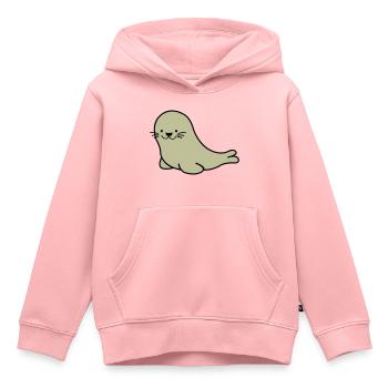 seehund 02 - Kinder Premium Organic Hoodie - Rosa - Vorne - AI Model Kid Female (0cm)