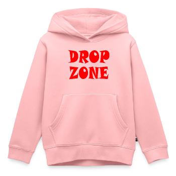 DROP ZONE - Fallschirmspringer! - Kinder Premium Organic Hoodie - Rosa - Vorne - AI Model Kid Female (0cm)