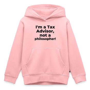 Ich bin Steuerberater, kein Philosoph - Kinder Premium Organic Hoodie - Rosa - Vorne - AI Model Kid Female (0cm)