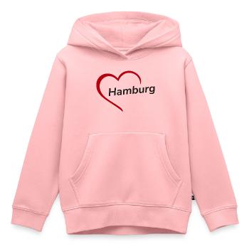 Hamburg mit Herz - Meine Stadt - I Love - Kinder Premium Organic Hoodie - Rosa - Vorne - AI Model Kid Female (0cm)