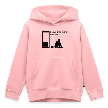 Couches de parquet Couches de sol Couches de sol Couches de tapis - Sweat Premium à capuche enfant bio - rose - Devant - AI Model Kid Female (0cm)