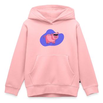 Cartoon Schwein - Kinder Premium Organic Hoodie - Rosa - Vorne - AI Model Kid Female (0cm)