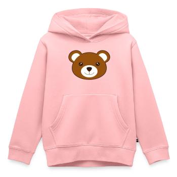 Teddybär - Kinder Premium Organic Hoodie - Rosa - Vorne - AI Model Kid Female (0cm)