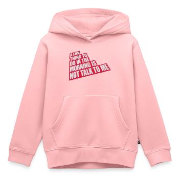 ne me parle pas - Sweat Premium à capuche enfant bio - rose - Devant - AI Model Kid Female (0cm)