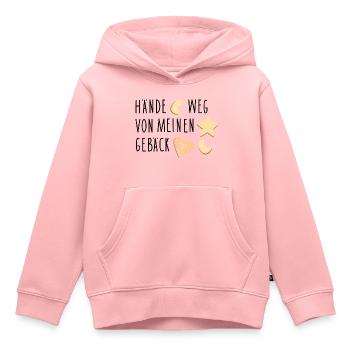 Gebäck Spruch - Kinder Premium Organic Hoodie - Rosa - Vorne - AI Model Kid Female (0cm)
