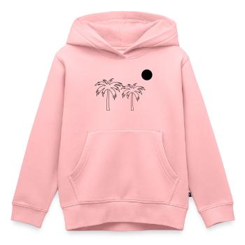 Palmen - Kinder Premium Organic Hoodie - Rosa - Vorne - AI Model Kid Female (0cm)