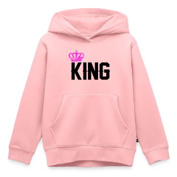 Roi - Sweat Premium à capuche enfant bio - rose - Devant - AI Model Kid Female (0cm)