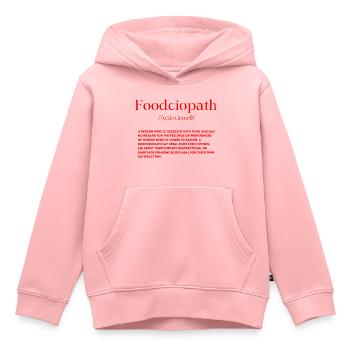 Définition de Foodciopath - Sweat Premium à capuche enfant bio - rose - Devant - AI Model Kid Female (0cm)