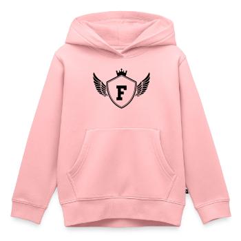 wappen F - Kinder Premium Organic Hoodie - Rosa - Vorne - AI Model Kid Female (0cm)