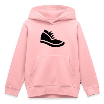 Running - Sweat Premium à capuche enfant bio - rose - Devant - AI Model Kid Female (0cm)