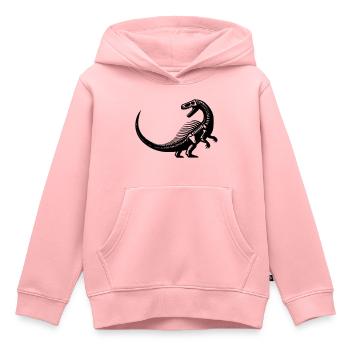 Fossile dinosaure - Sweat Premium à capuche enfant bio - rose - Devant - AI Model Kid Female (0cm)