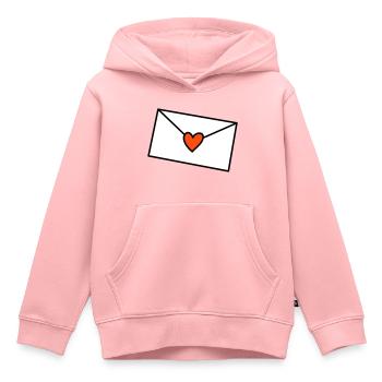 Brief Herz dreifarbig - Kinder Premium Organic Hoodie - Rosa - Vorne - AI Model Kid Female (0cm)