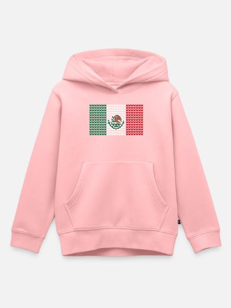Mexiko Rasterflag Muster - Kinder Premium Organic Hoodie - Rosa