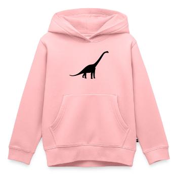 Dinosaur - Long Neck - Kids Premium Organic Hoodie - rose - Front - AI Model Kid Female (0cm)