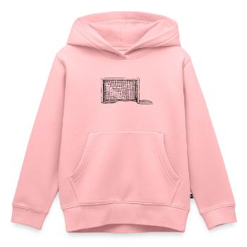 Fußball Tor Netz - Kinder Premium Organic Hoodie - Rosa - Vorne - AI Model Kid Female (0cm)