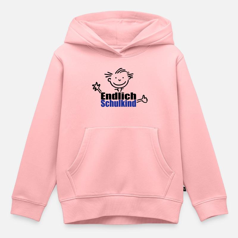 Junge: Endlich Schulkind - Kinder Premium Organic Hoodie - Rosa