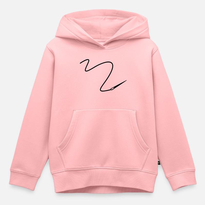Aiguille et du fil - Sweat Premium à capuche enfant bio - rose