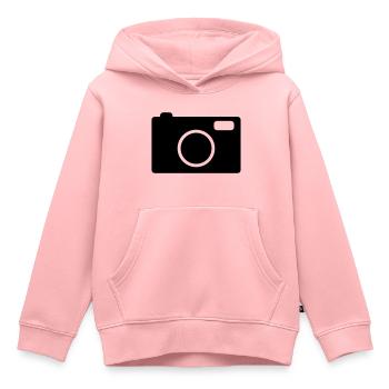 kamera - Kinder Premium Organic Hoodie - Rosa - Vorne - AI Model Kid Female (0cm)