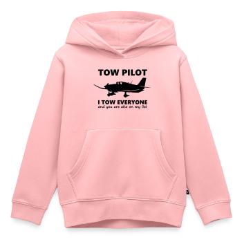 towpilot dr400 robin - Sweat Premium à capuche enfant bio - rose - Devant - AI Model Kid Female (0cm)