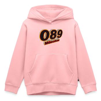 089 Muenchen - Kinder Premium Organic Hoodie - Rosa - Vorne - AI Model Kid Female (0cm)