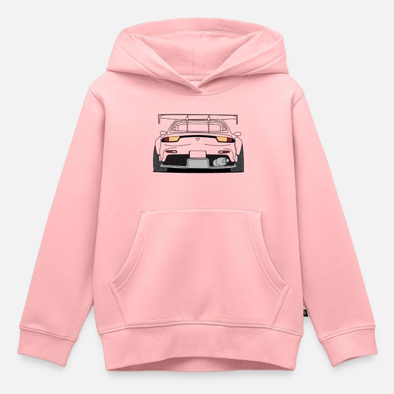 rx7 rear outlines - Sweat Premium à capuche enfant bio - rose