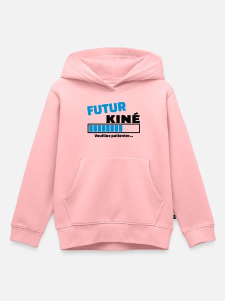 futur kiné - Sweat Premium à capuche enfant bio - rose