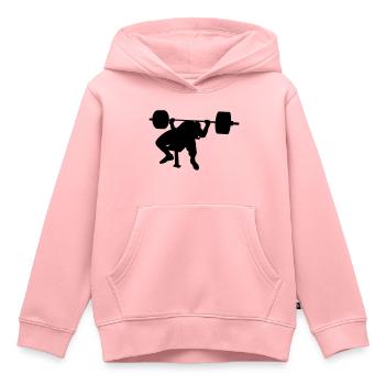 Bankdrücken pause - Kinder Premium Organic Hoodie - Rosa - Vorne - AI Model Kid Female (0cm)