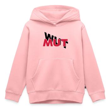 Mut hilft gegen Wut - Kinder Premium Organic Hoodie - Rosa - Vorne - AI Model Kid Female (0cm)